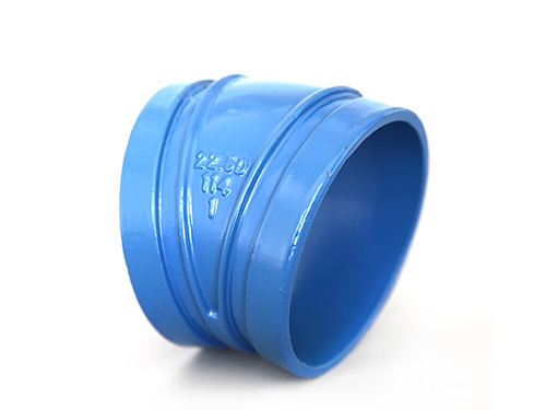 22.5度沟槽弯头蓝色
