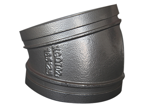 22.5度沟槽弯头银色